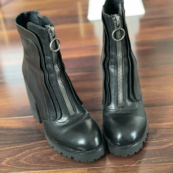 ASH PATTI BOOTS BLACK LEATHER size 37 (7 US) - Picture 7 of 8